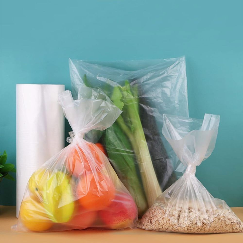 Plastic Produce Clear Bag 350/400 On Roll Kitchen Food Fruit Vegetable Storage