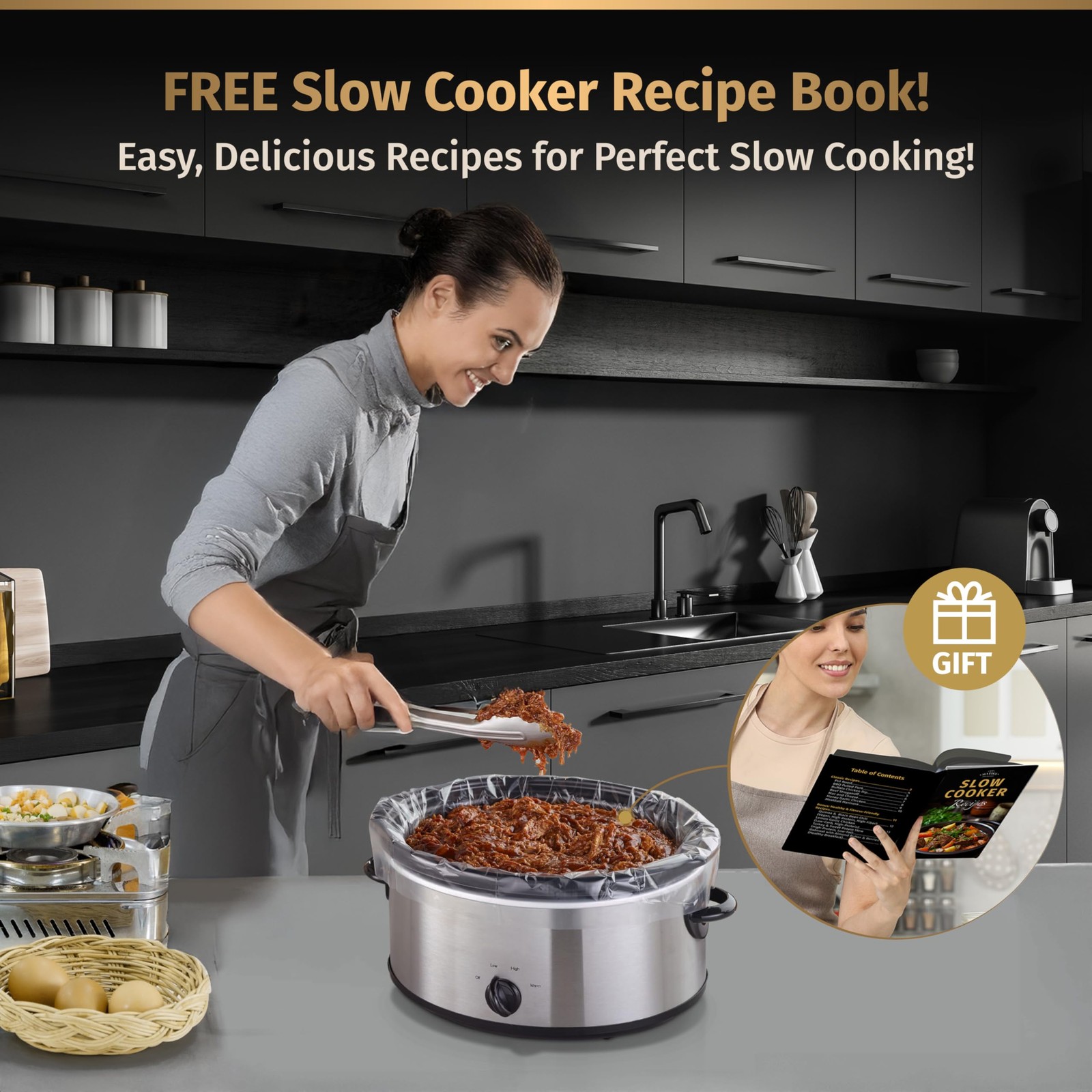 30 Pack Slow Cooker Liners â€“ Large 13â€ x 21â€ BPA-Free Crock Pot Bags â€…
