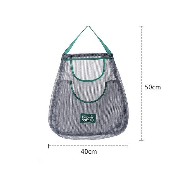 Reusable Fruit & Vegetable Hanging Mesh Storage Bags – Durable Tote for Garlic