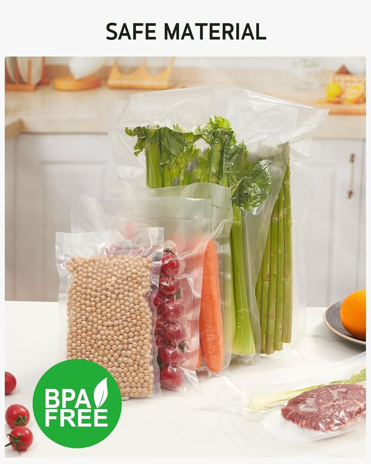 Heavy-Duty Pre-Cut Vacuum Sealer Bags: Airtight & Leak-Resistant for Freshness