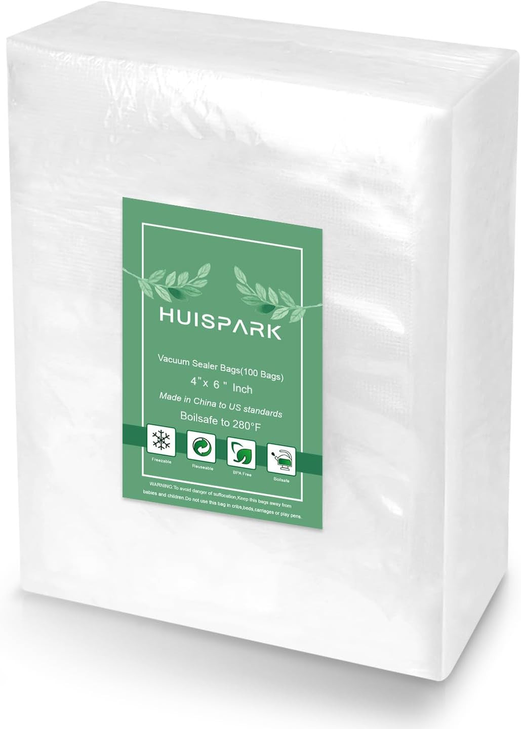 Vacuum Sealer Bags,Heavy Duty Pre-Cut Design Commercial Grade 4X6 Inch Food Seal