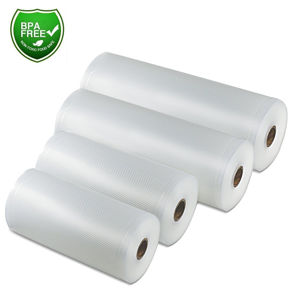 4 Rolls 8×50 11×50 Vacuum Sealer Bags 4Mil Embossed Food Saver Sous Vide Storage