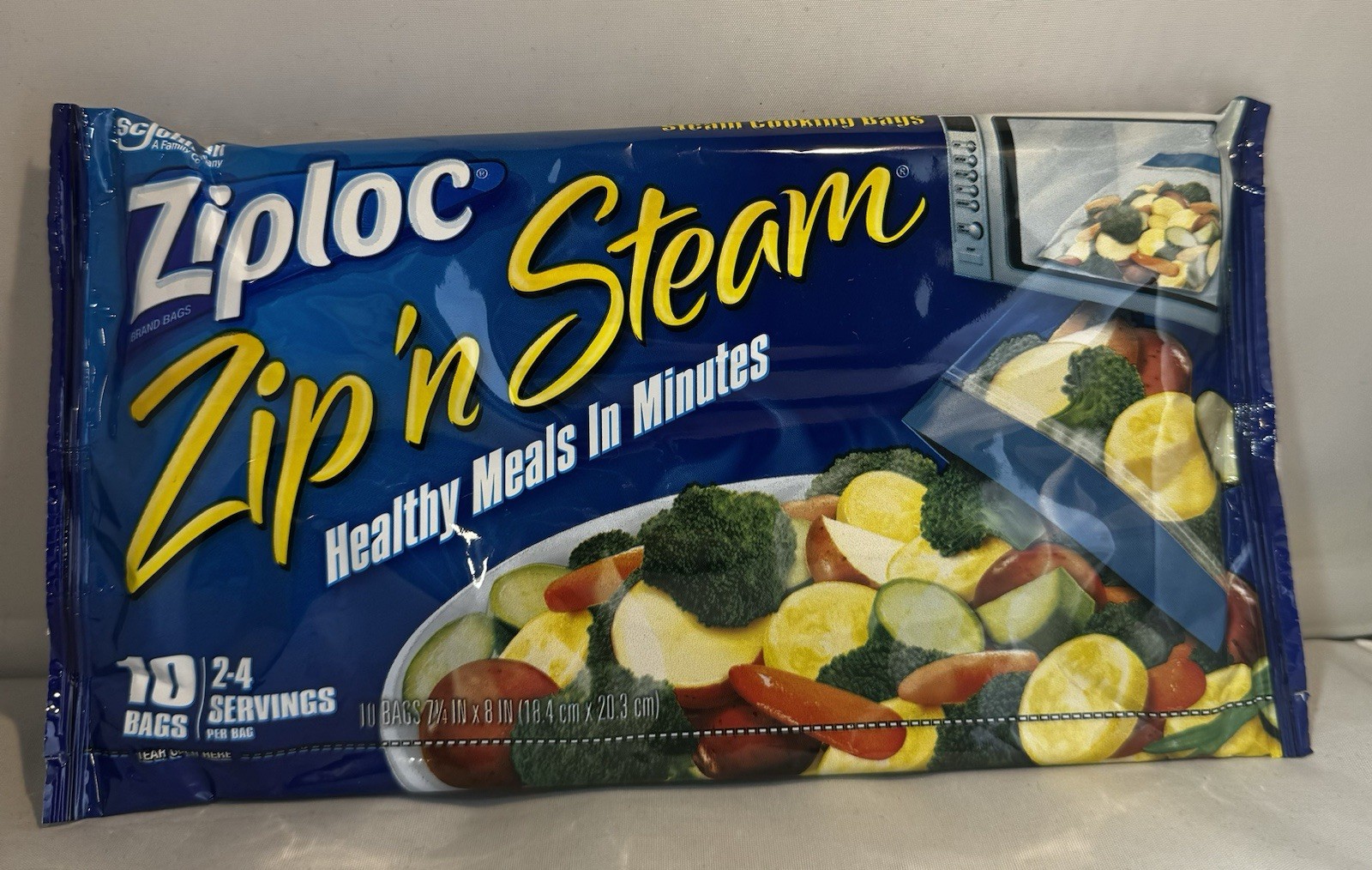 Ziploc Zip’N Steam Medium Cooking Bag-Pack of 10~DISCONTINUED NEW SEALED