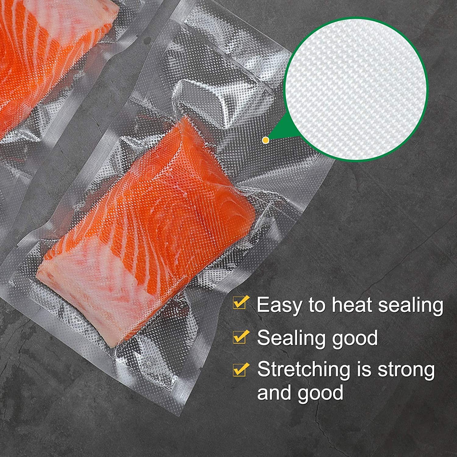 100-1000 Pint 6×10 Embossed Vacuum Sealer Bags Food Saver Storage Bags 4 Mil