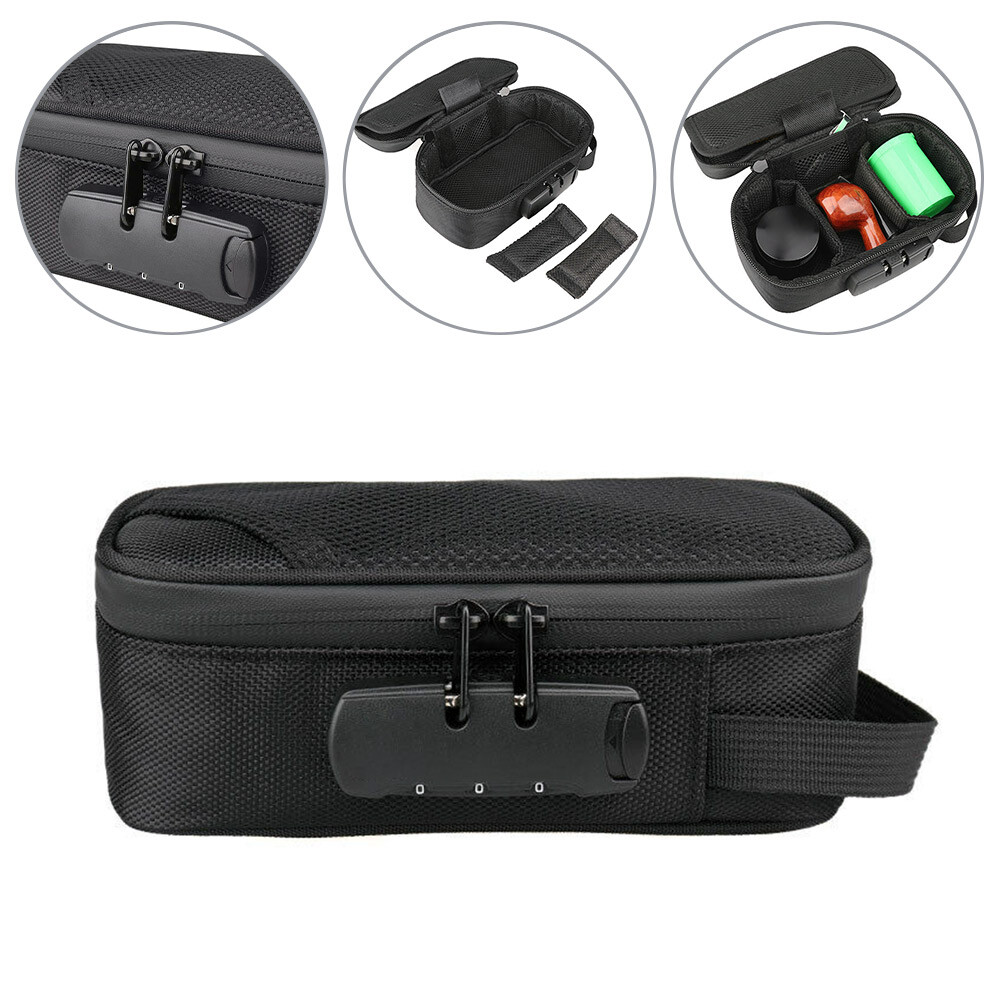 Odor Blocking Smell Proof Carbon Lined Carry Bag with Lock Discreet Secure Case