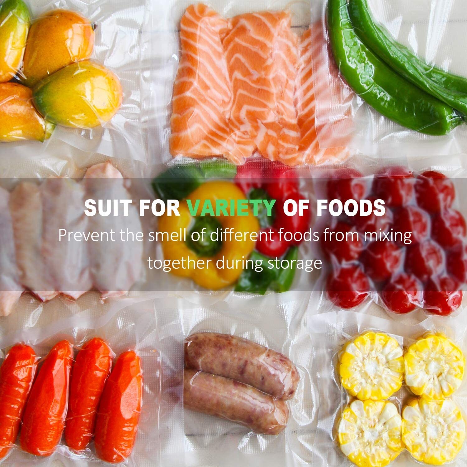 100/500 PINT QUART GALLON Vacuum Sealer Bags 6×10 8×12 11X16 Food Saver Storage