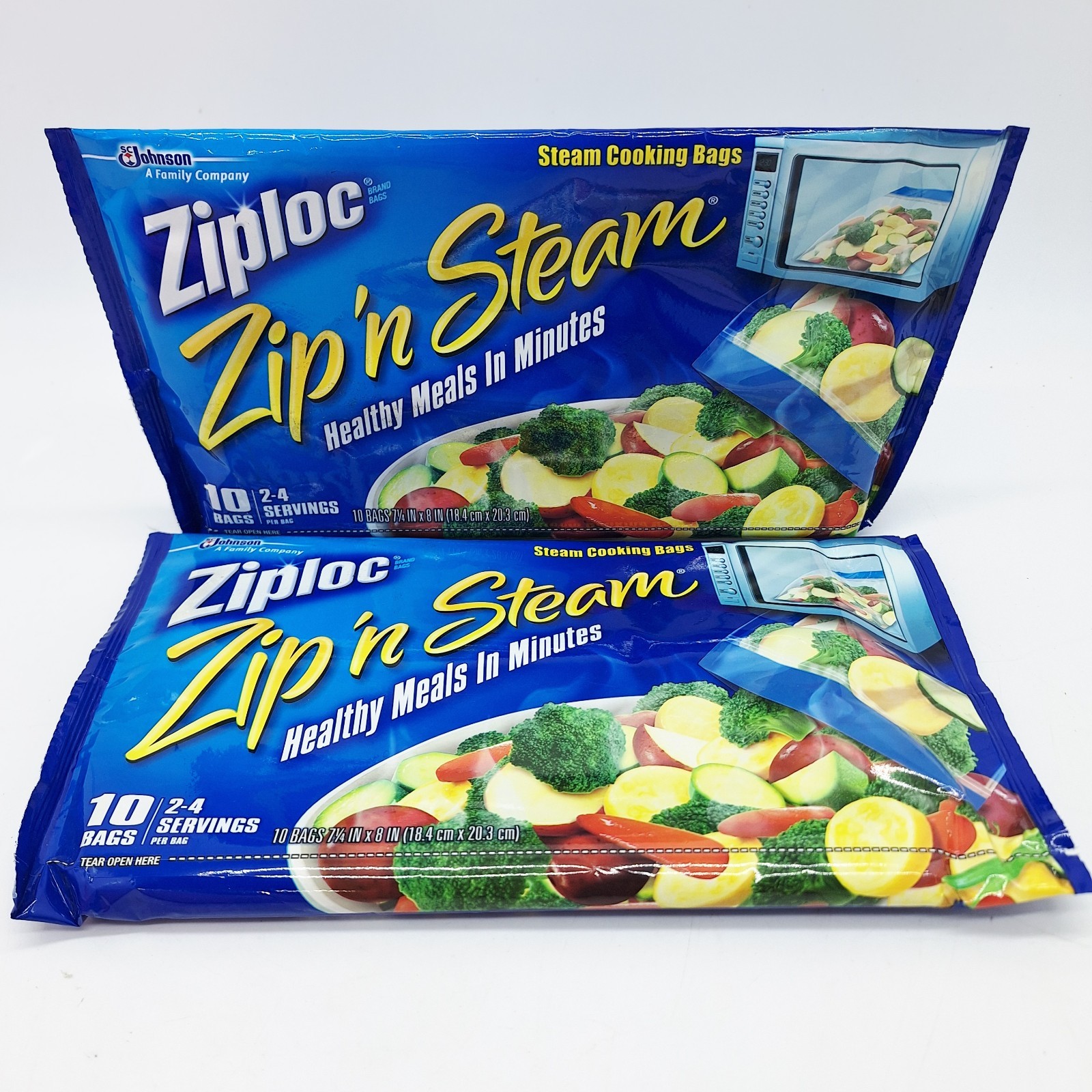 Ziploc Zip ’n Steam Medium Steam Cooking Bags Lot of 2 Packs of 10 20 Total Bags
