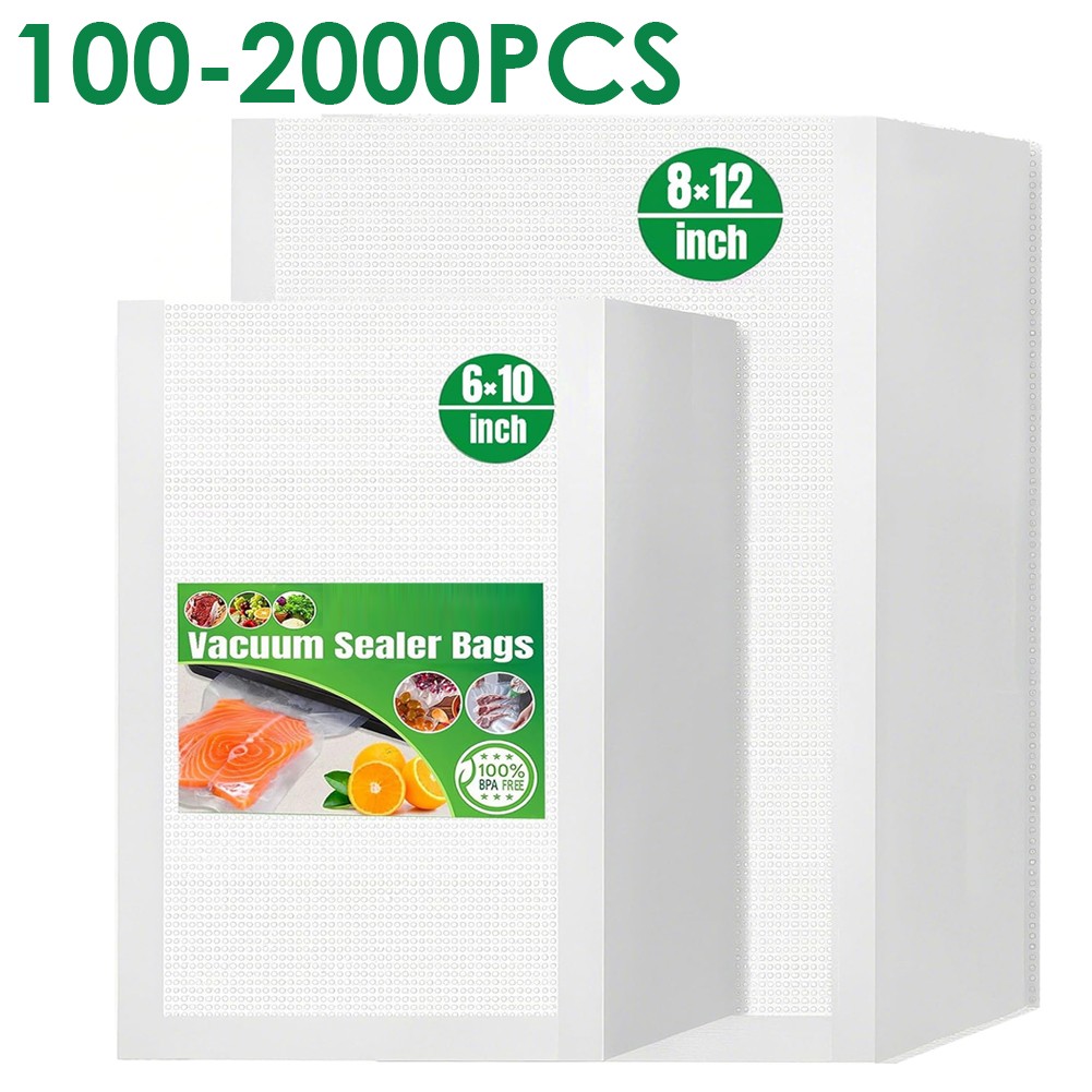 8″x12″ 6″x10″ Vacuum Sealer Bags Food Saver Sealing Machine Kitchen Storage Bag