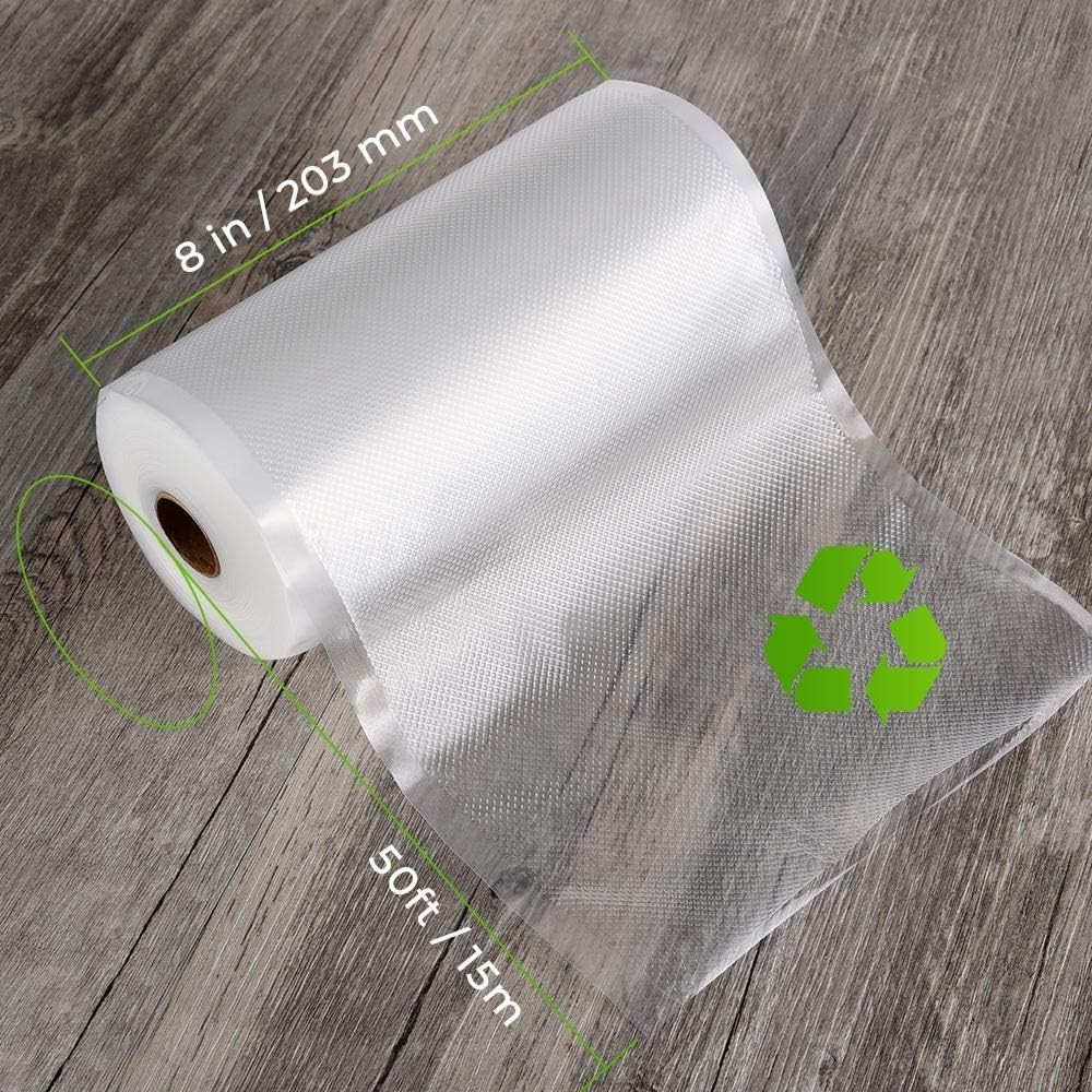 Vacuum Sealer Bags for Food – Seal a Meal Bags Rolls – 8inx20 Rolls 2 Pack – …