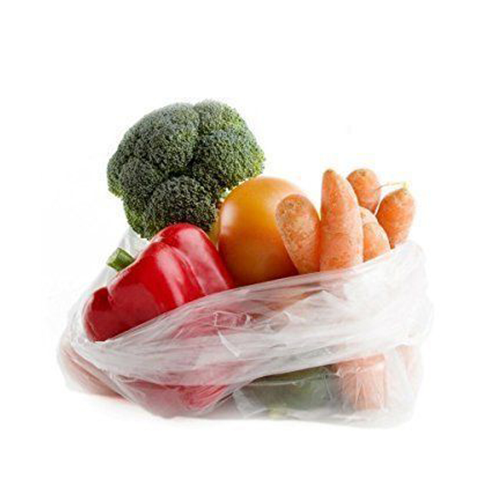 1 Roll 350 Bags Plastic Produce Clear Bag On Roll Kitchen Food Fruit Storage US
