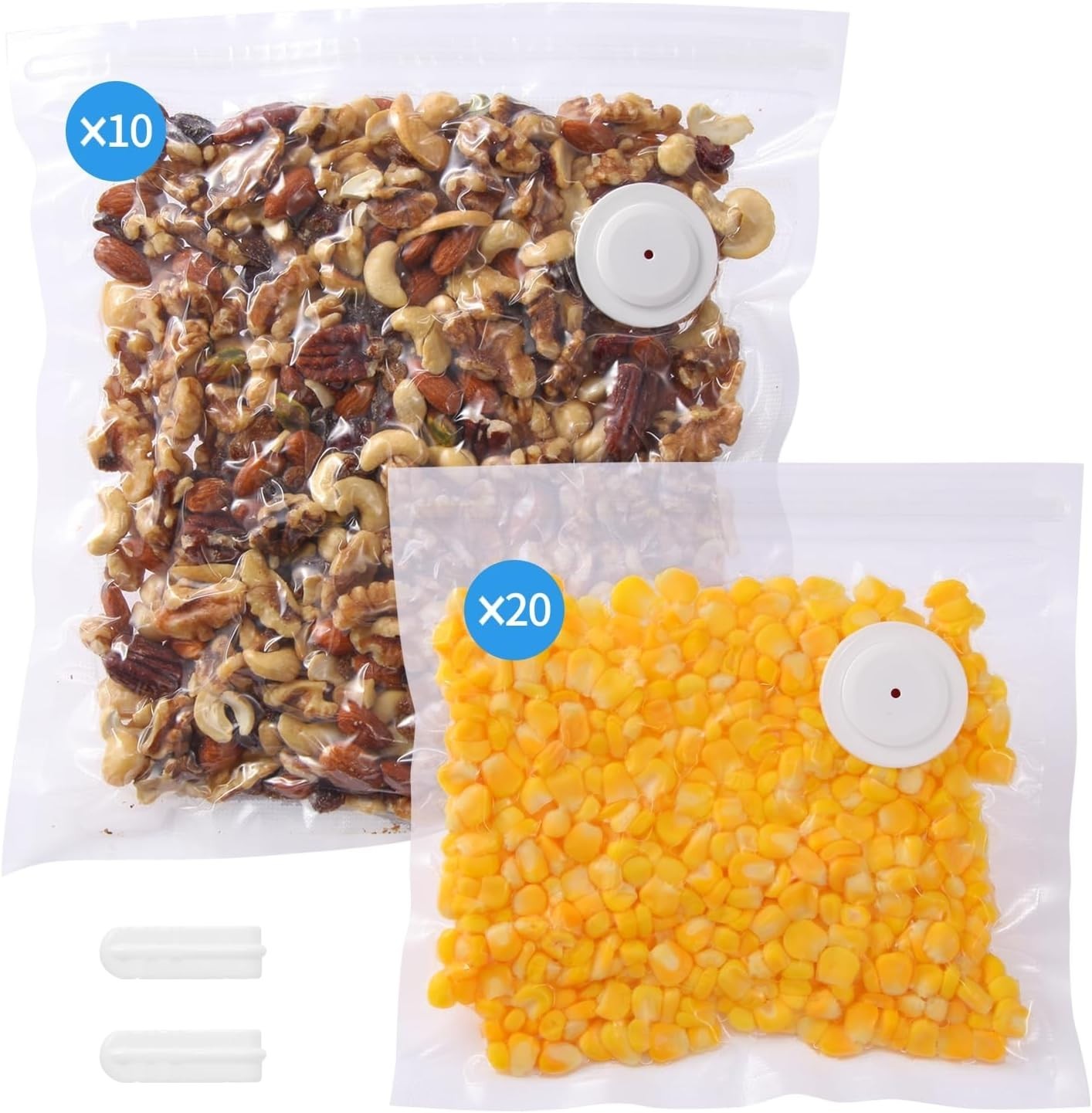 Reusable Vacuum Sealer Bags Chef Preserve 30PCS 8″x8″ + 10PCS 10″x11″ Clear NEW