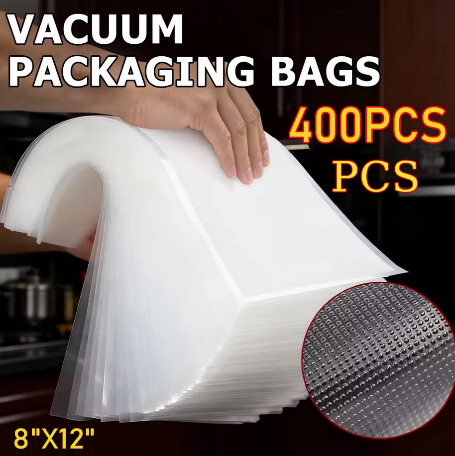 400X Vacuum Sealer Bags Seal Embossed Food Saver Storage Package 8×12″