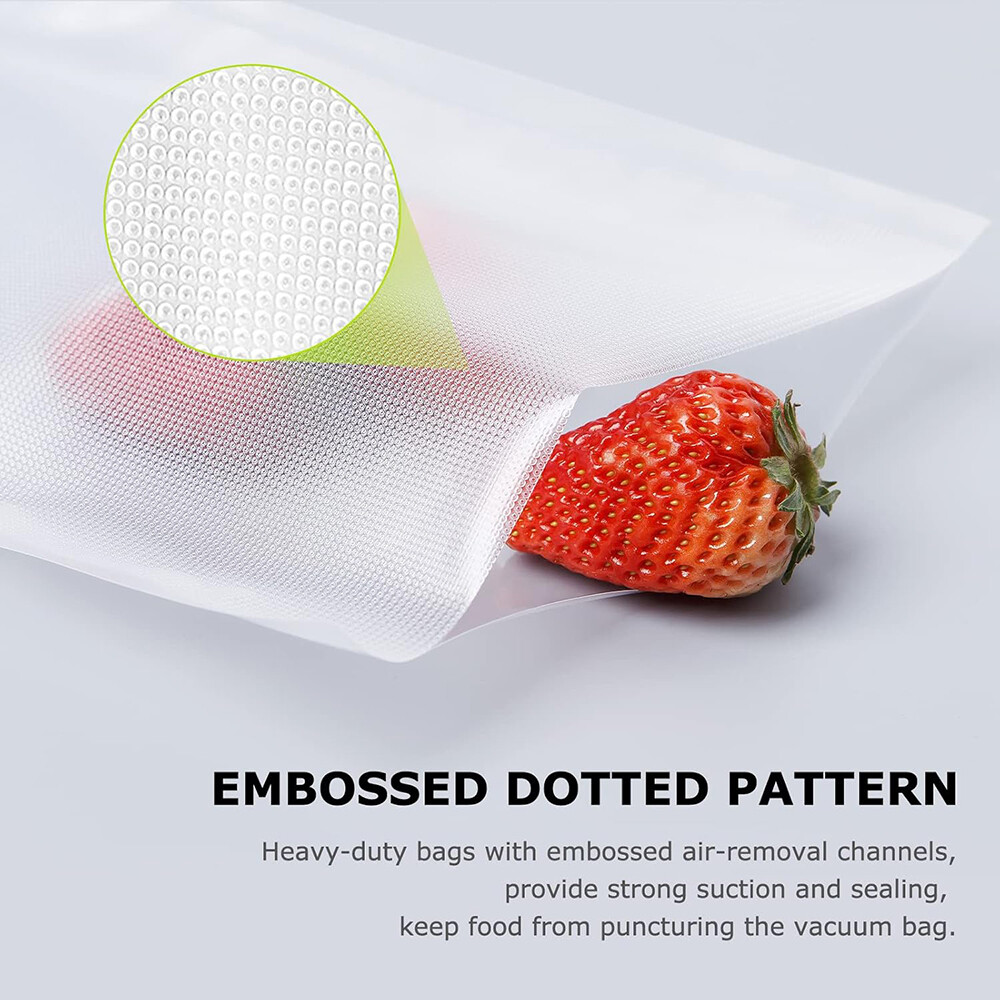 6″x10″ 8″x12″ 11″x16″ Vacuum Sealer Bags Precut Food Saver Embossed Storage Bags