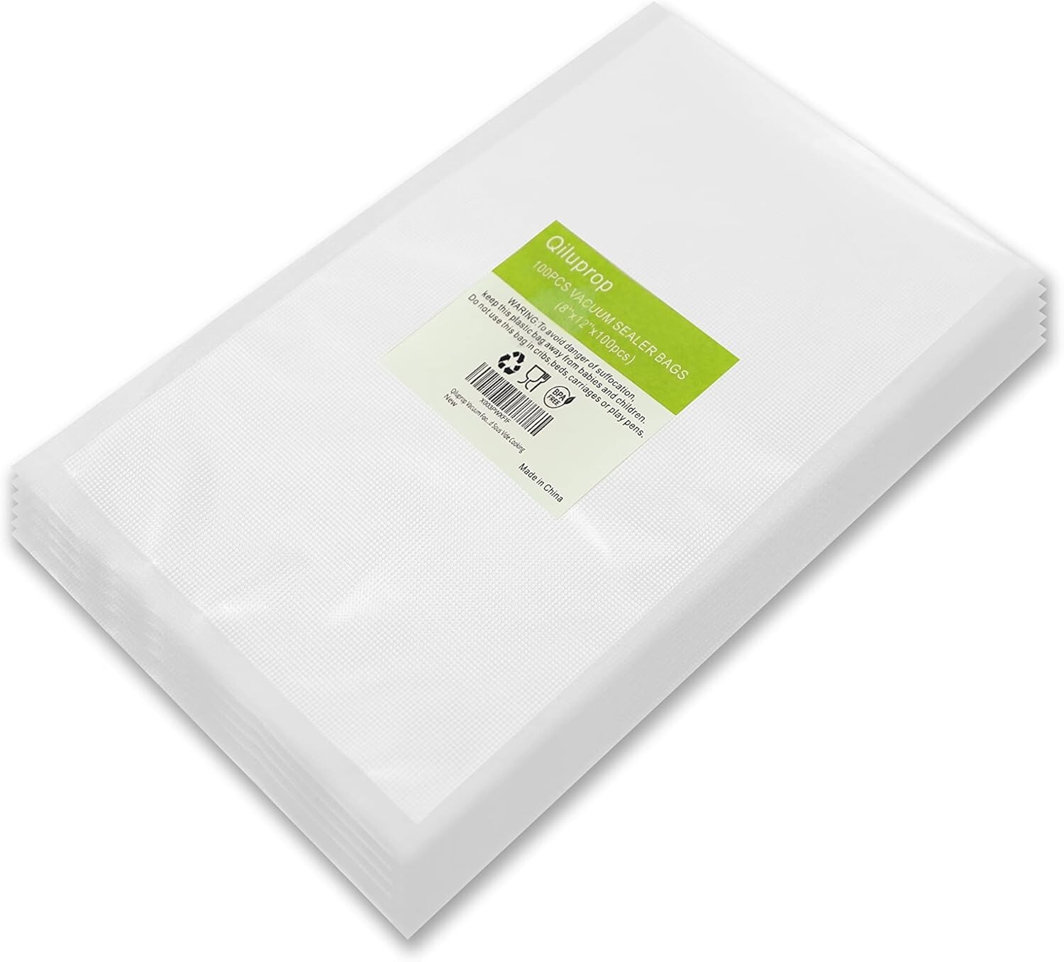 100 Vacuum Sealer Bags 8″X12″ Quart Food Vac Storage for Food Saver, Seal a Meal