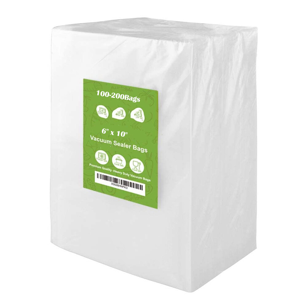 6×10 Vacuum Sealer Bags Embossed Meal Seal Kitchen Food Saver Storage Bags 4 Mil