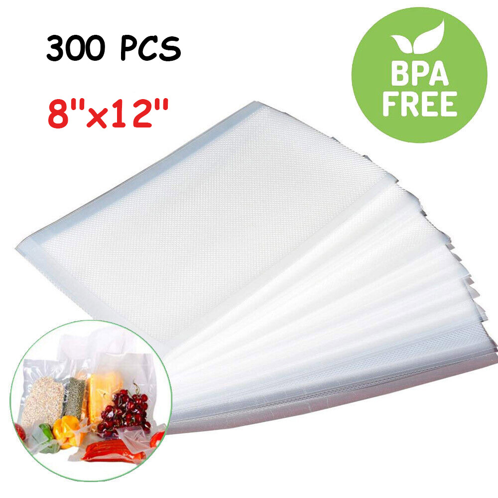 500/1000 Quart Vacuum Sealer Bags 8×12 7×10 Embossed Food Saver Storage Package