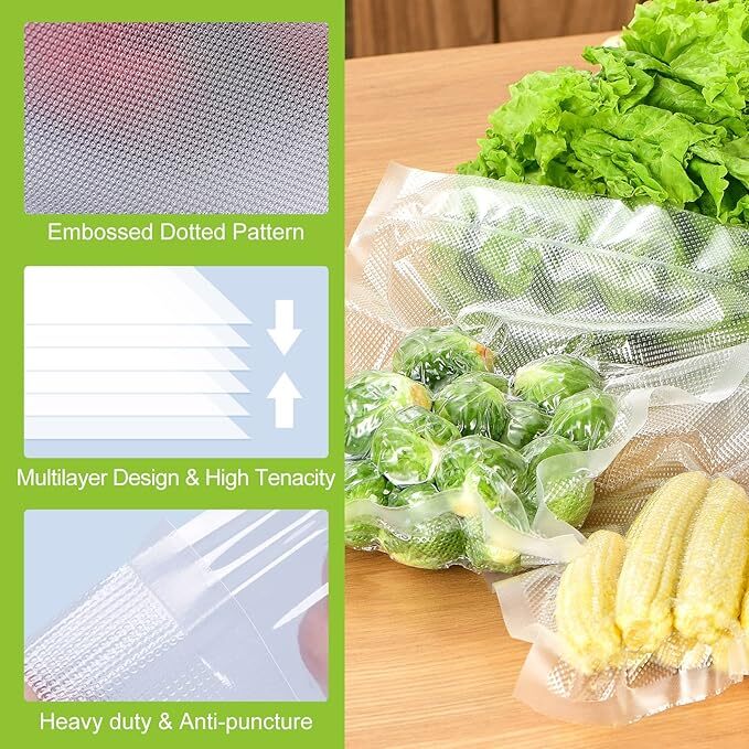 Commercial Grade Vacuum Sealer Bags – 4 Mil Thick PA/PE | BPA Free, Giant Rolls