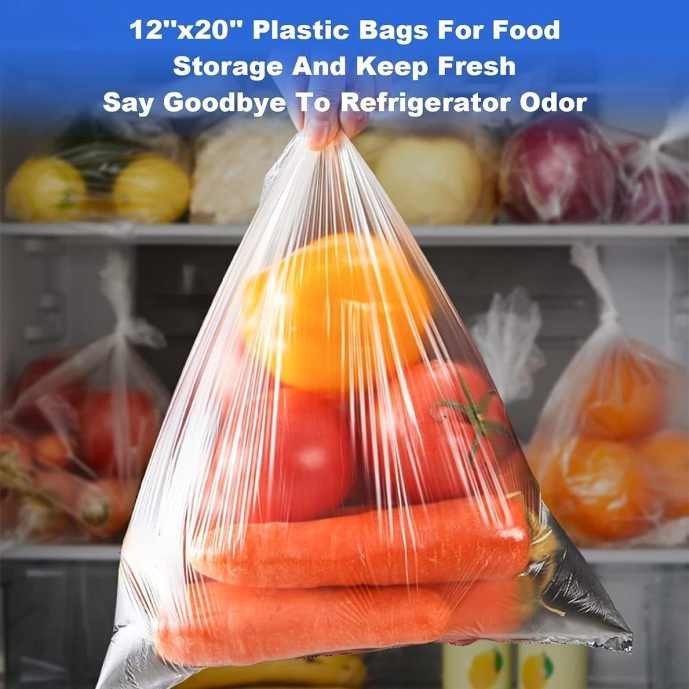 Plastic Produce Clear Bag 350/400 On Roll Kitchen Food Fruit Vegetable Storage