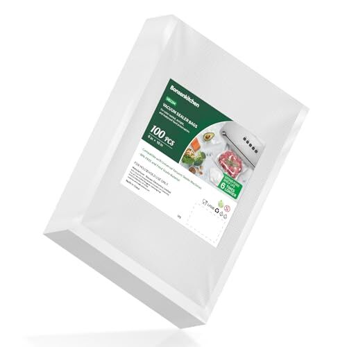 Precut Vacuum Food Sealer Bags 100 Pint 6″ x Pint Size 6 “x 10” (100count)