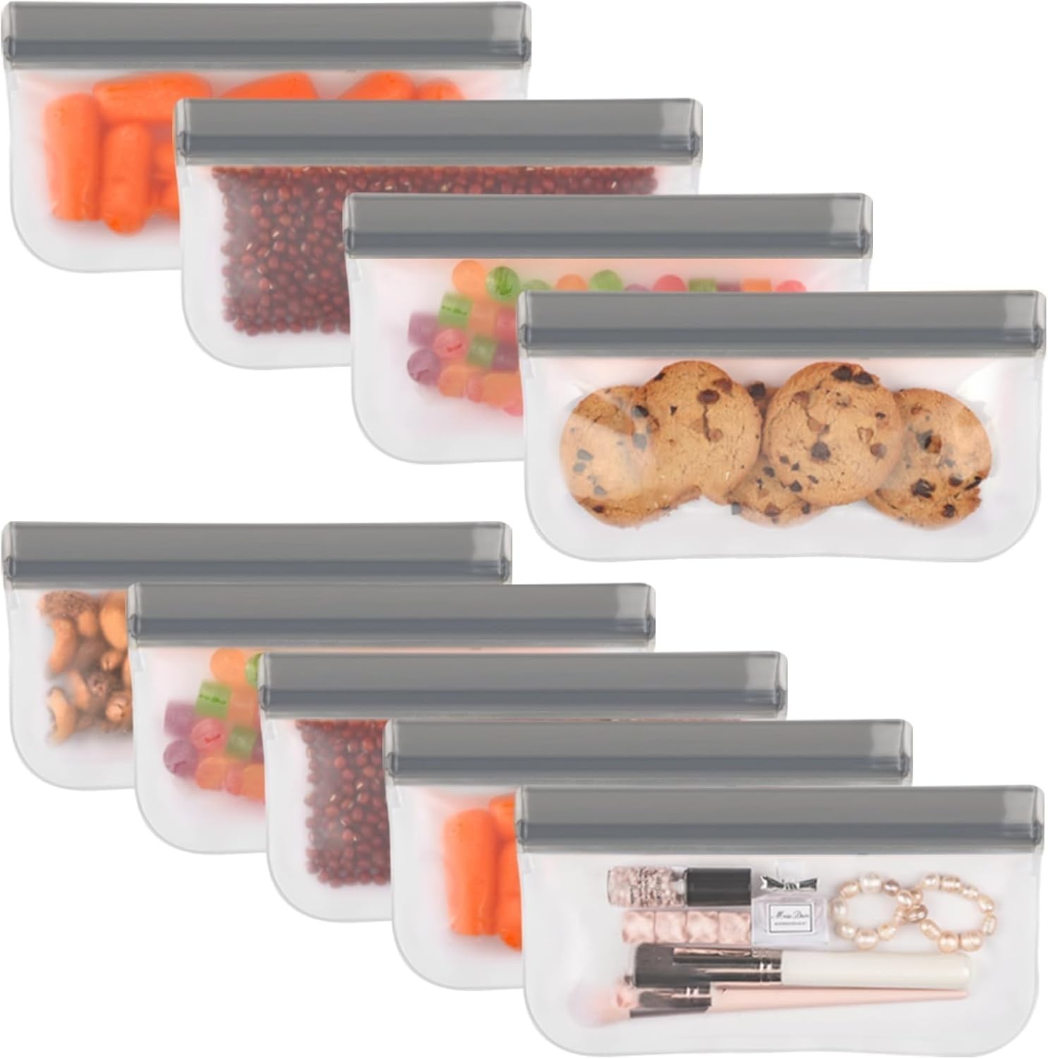 6 Pack Reusable Gallon Freezer Bags Dishwasher Safe BPA Free Reusable