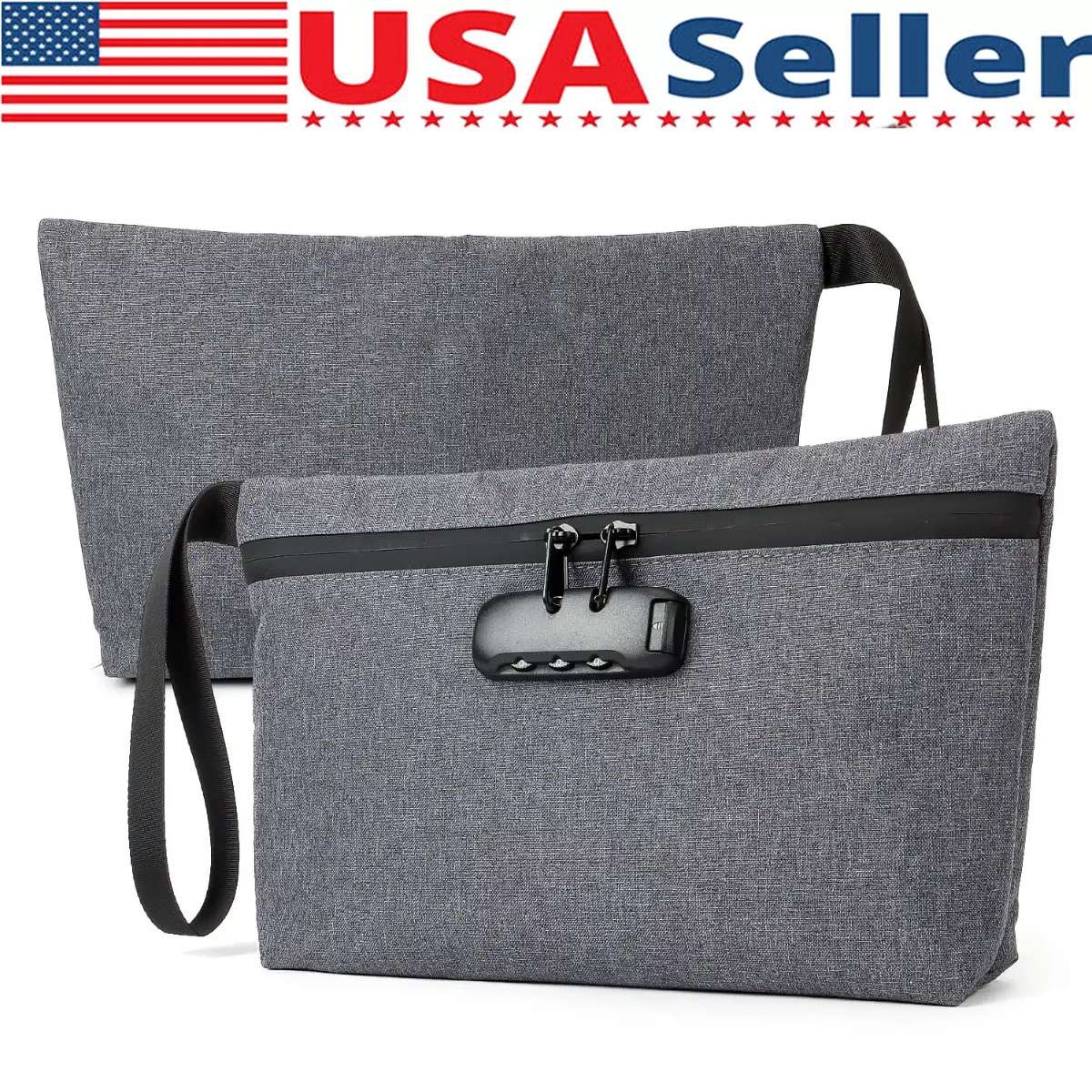 12in Waterproof Smell Proof Case Bag With Security Combination Lock Storage new