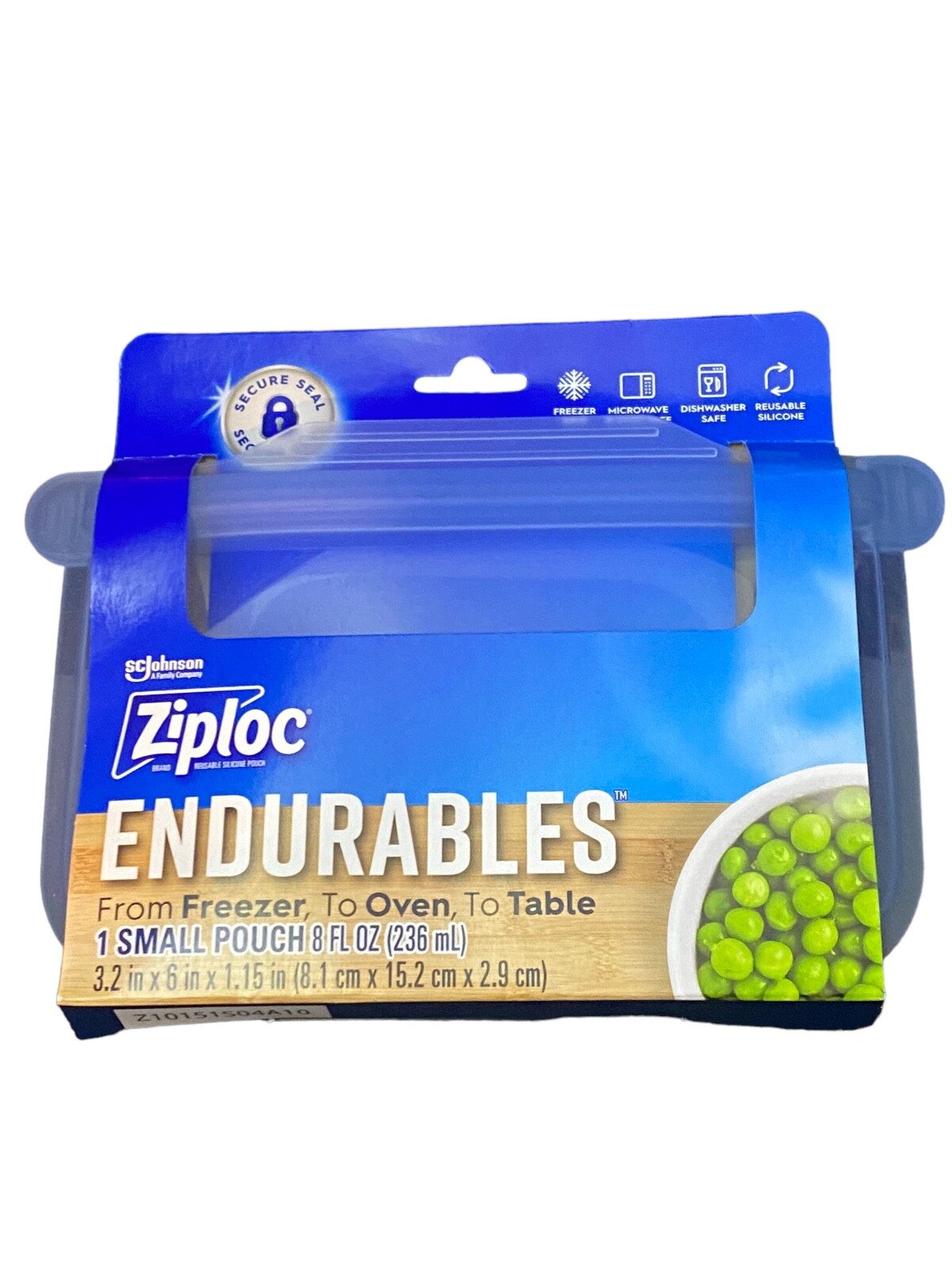 Ziploc Endurables Small Pouch Reusable Silicone Bag & Food Storage 8 Fl Oz