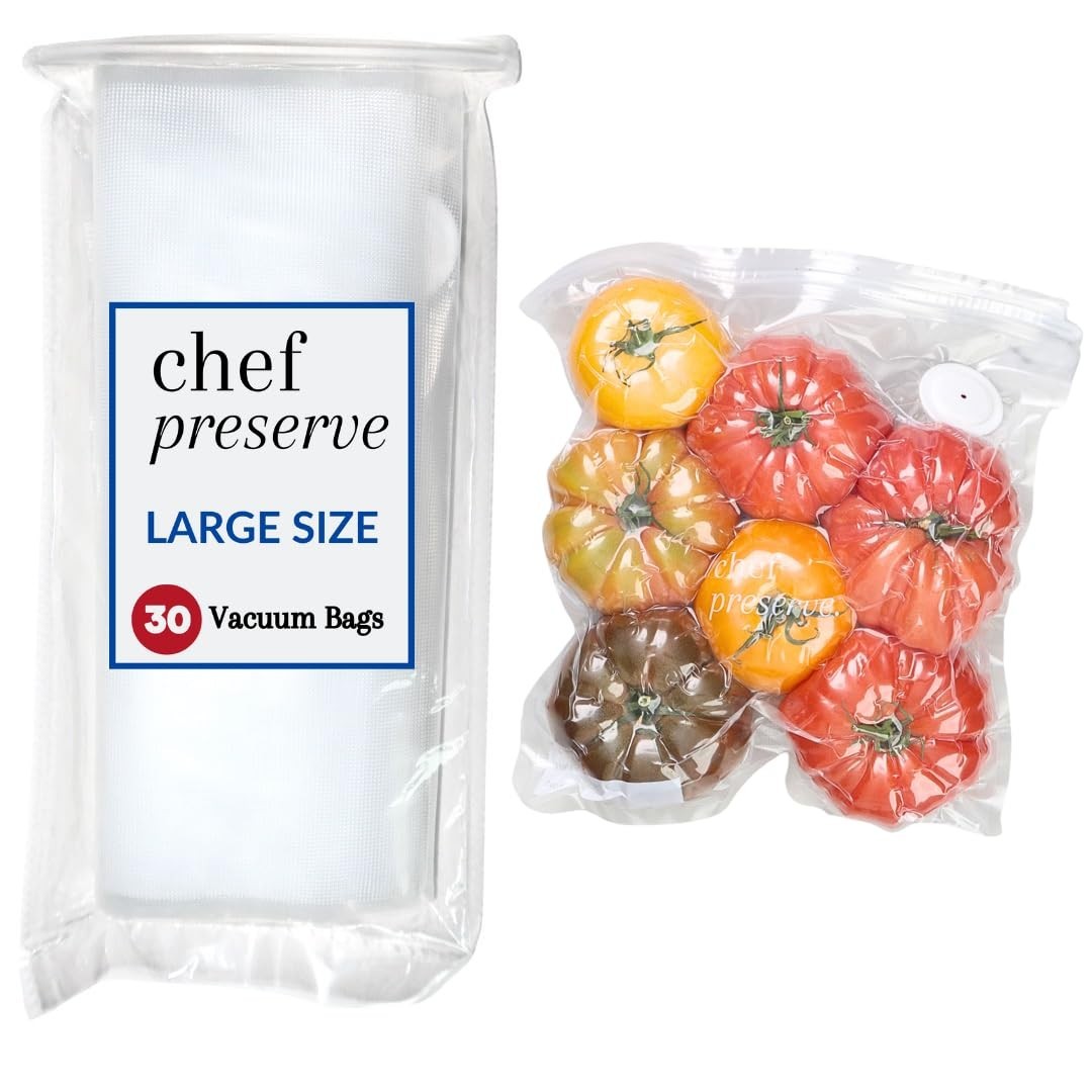 Reusable Vacuum Sealer Bags – 30 Large BPA-Free Food Storage Bags (12×13 in) – F