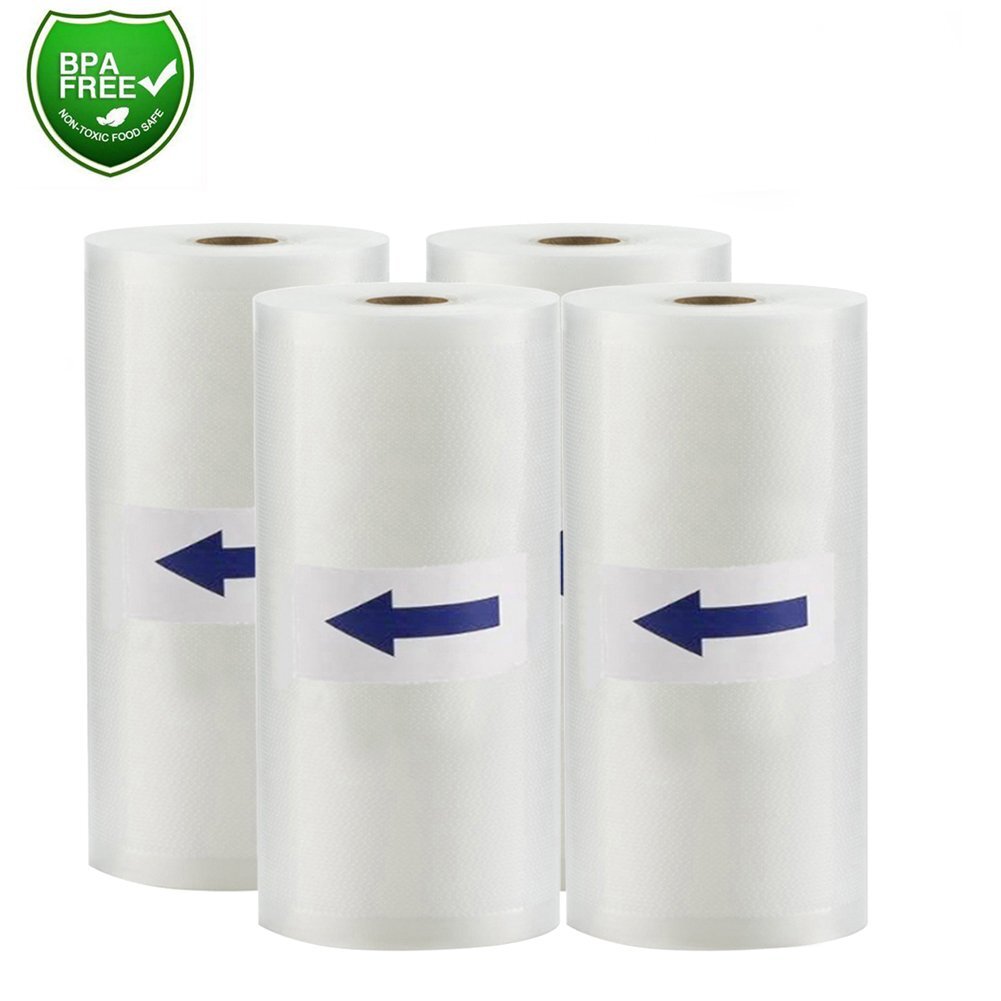 8″x50′ Vacuum Sealer Bags on Roll 4Mil Embossed Food Saver Vacuum Storage Bags