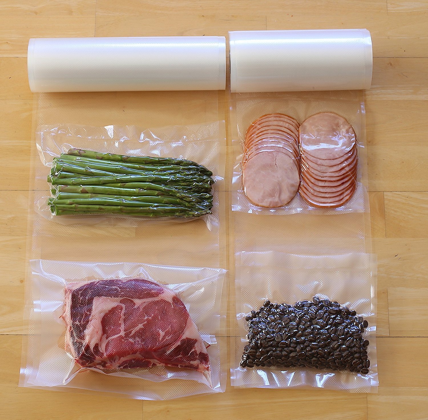 8×50 & 11×50 Vacuum Sealer Bags Roll 4Mil Embossed FoodSaver Vacuum Storage Bags