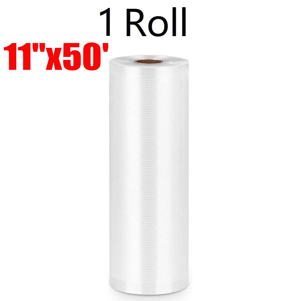 3-1roll 11″x50′ Vacuum Sealer Bags Food Saver Sealing Machine Kitchen Bag 7.5Mil