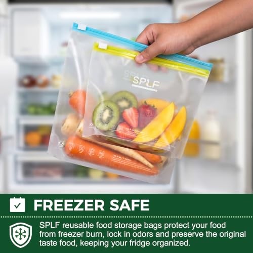 20 Pack Reusable Slider Quart Freezer Bags Dishwasher 20 Pack-20 Quart