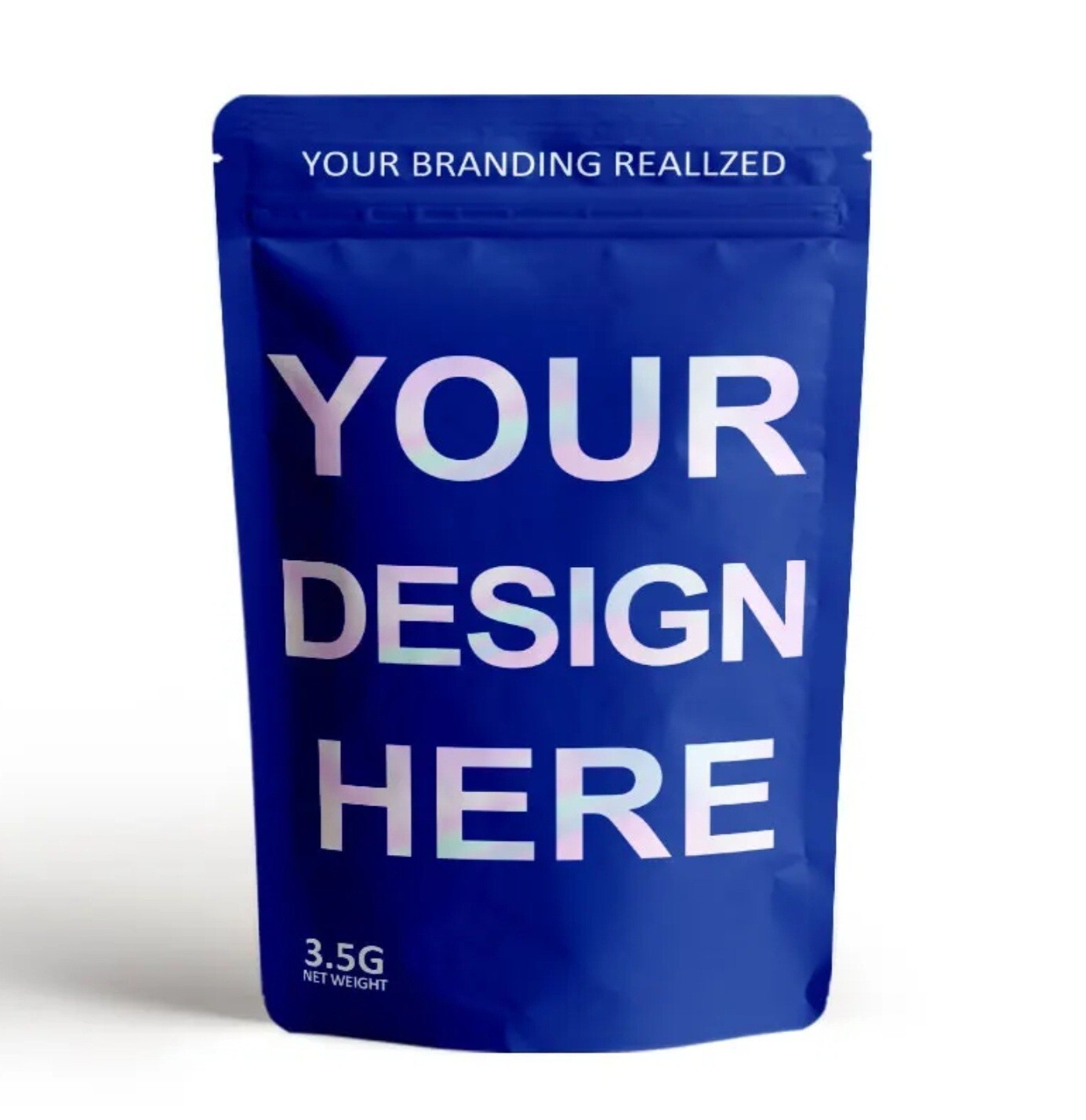 500 CUSTOM Bags Mylar 12×17+7cm Resealable Smell Proof Font & Back HD Printing!
