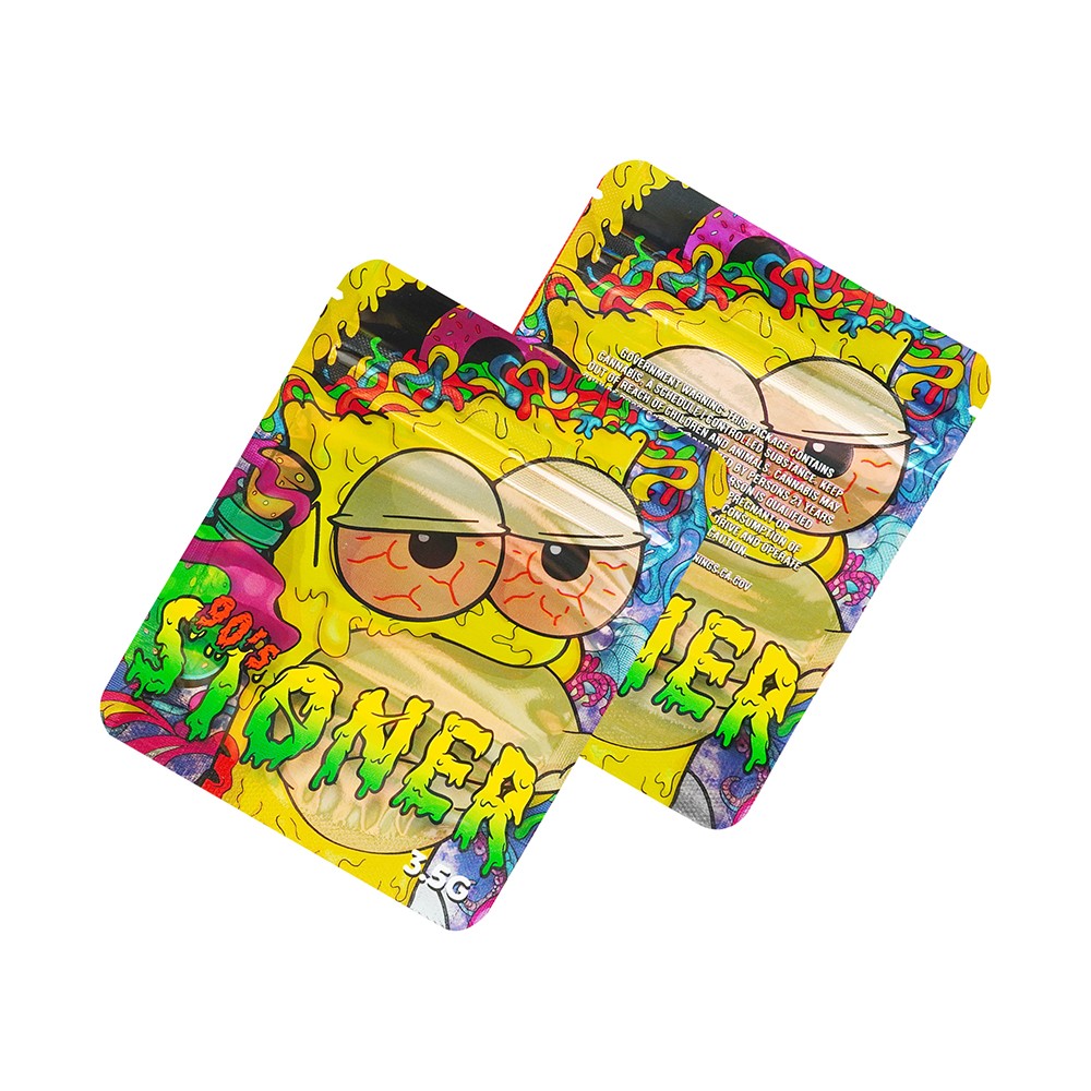 4×5″ 3.5g Graffiti Cartoon Smell Proof Stand Up Mylar Zip Storage Bags 100Pcs