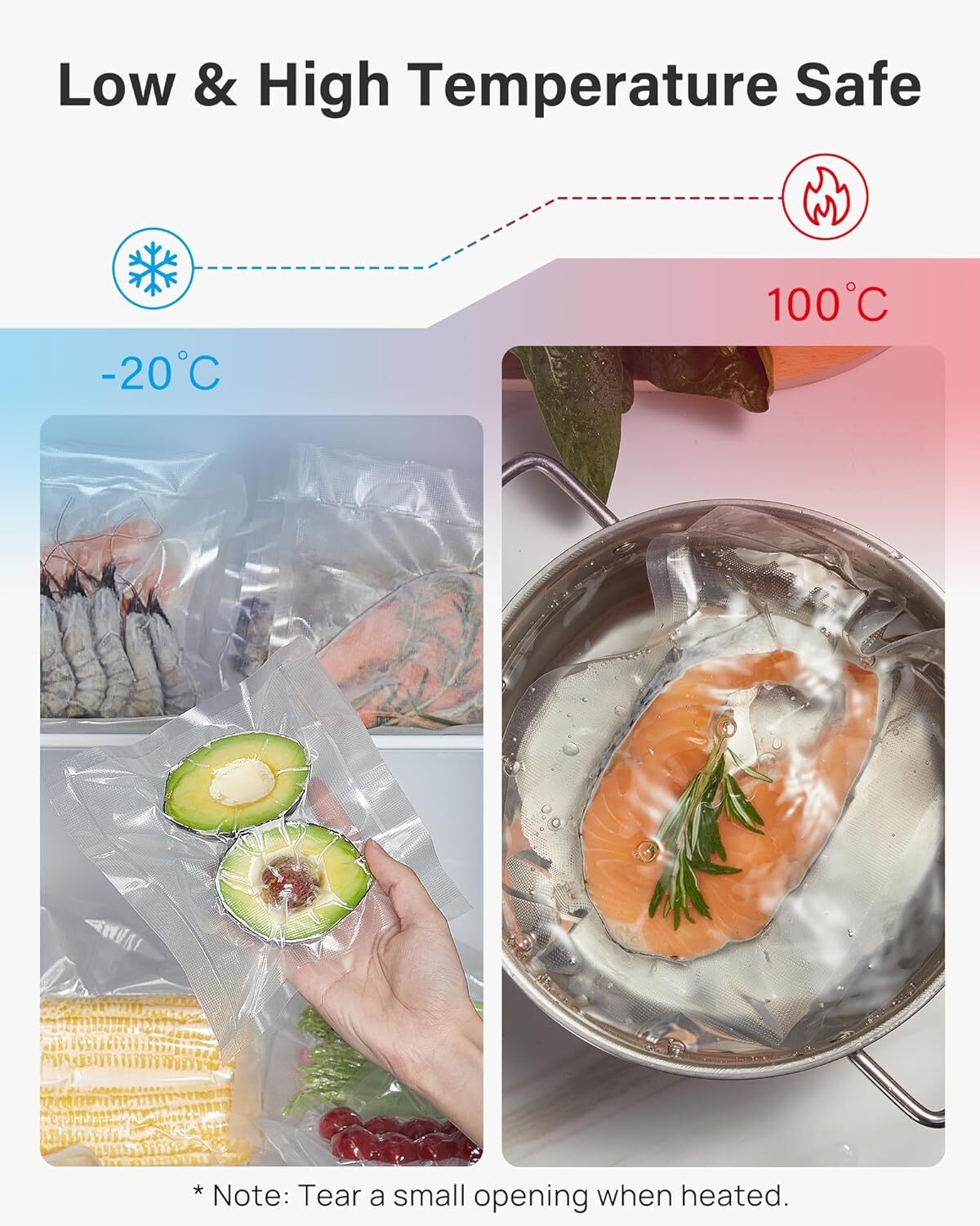 8 Roll 8″x20′ 11″x20′ Vacuum Sealer Bags Embossed Food Saver Storage Freezer Bag