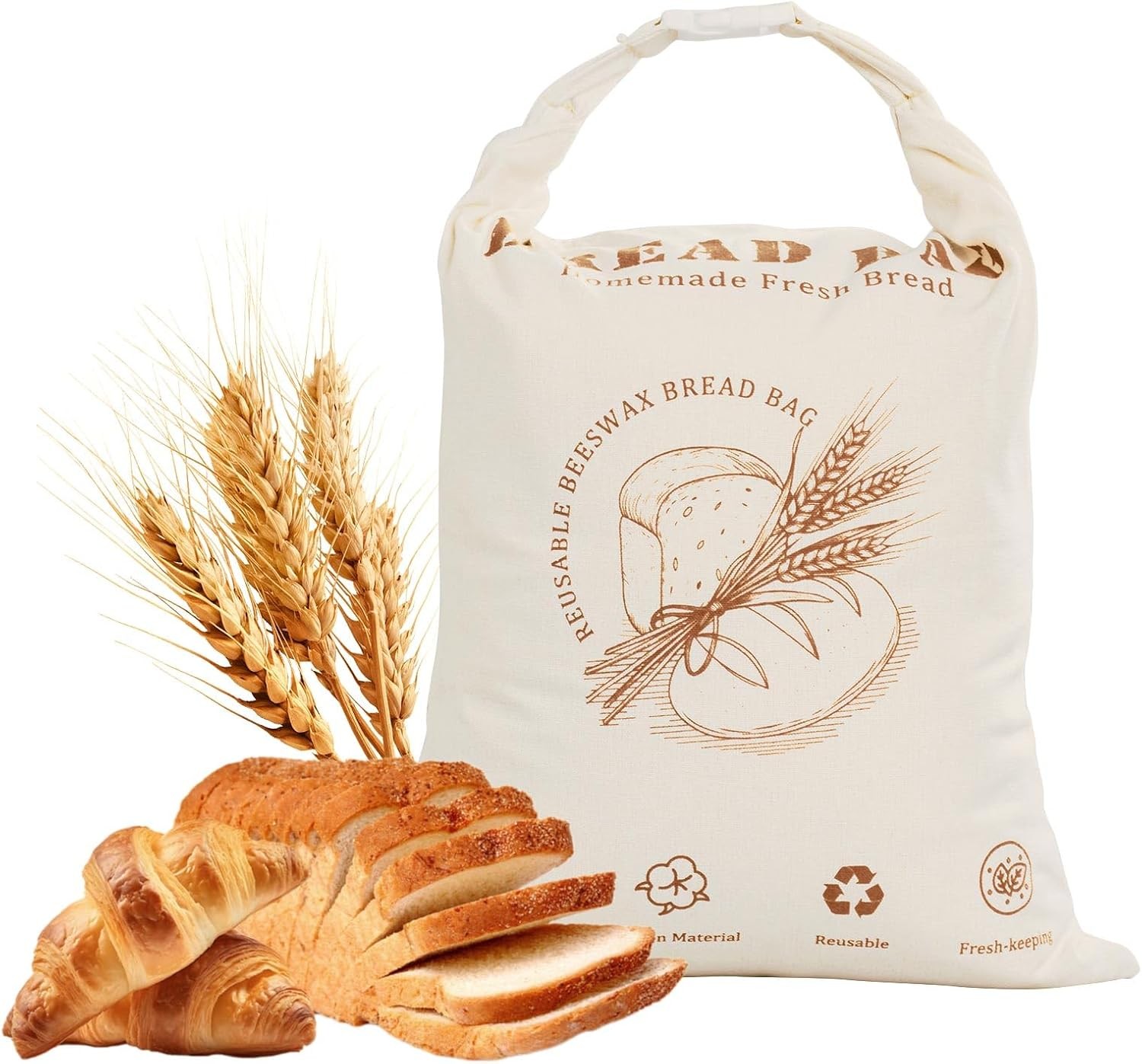 Beeswax Bread Bag 1 Pack Sourdough Bread Bags for Homemade Bread 17×13 Inches