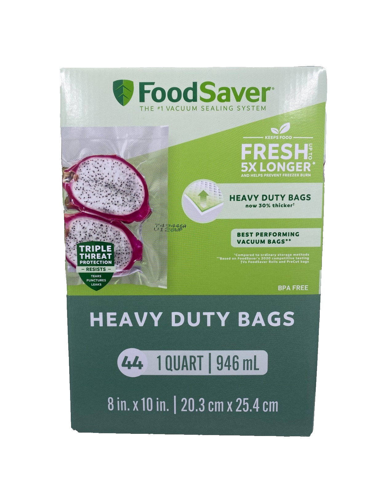 NIP FoodSaver Heavy Duty Quart Vacuum Seal Bags, 44 Pack 30% Extra Thickness NEW