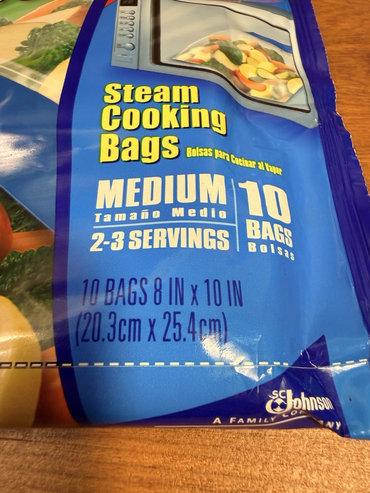 Ziploc Zip’N Steam Medium Cooking Bags Pack of 10 NEW 8”x10”