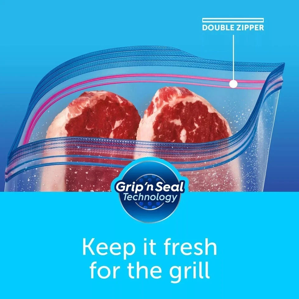 Ziploc Easy-Open Tabs Freezer Quart Bags (216 ct.) Design For Easy Filling