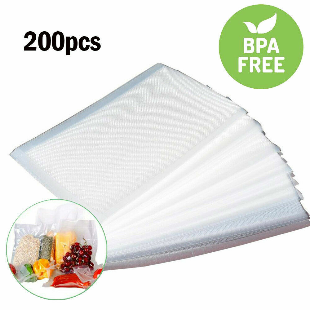 200 Quart 8″ x 12″ Food Vacuum Sealer Bags Embossed Vac And Pac Bags