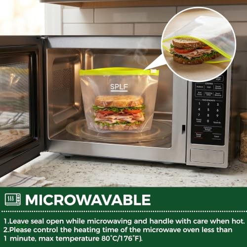 20 Pack Reusable Slider Quart Freezer Bags Dishwasher 20 Pack-20 Quart