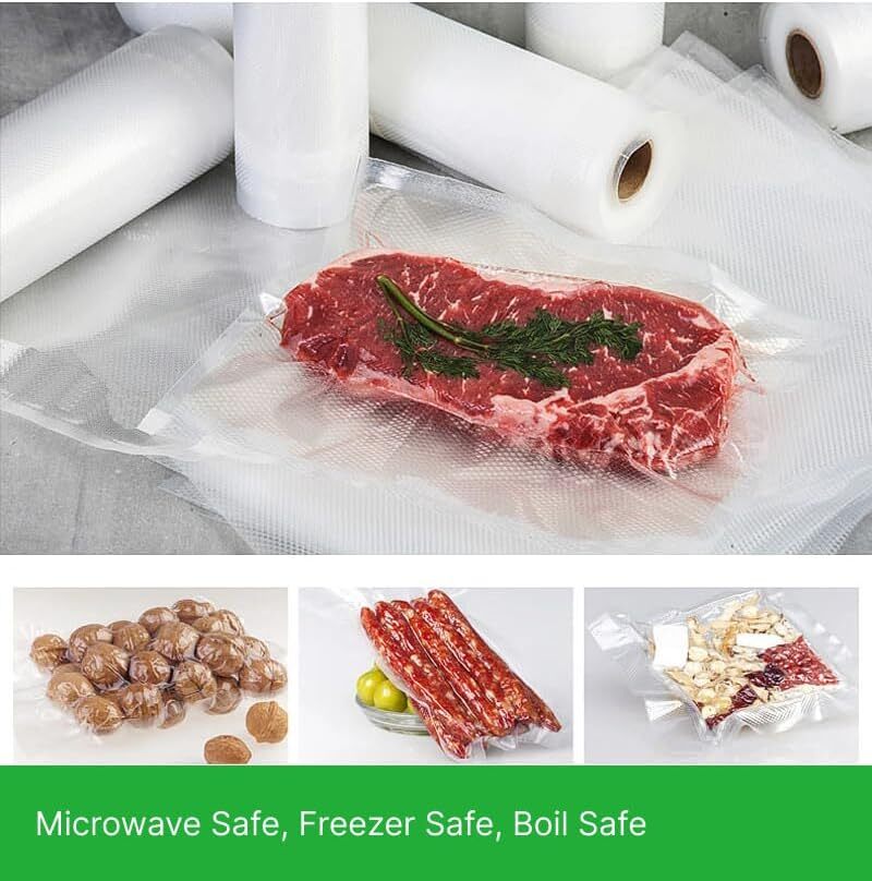 8″x50′ Food Saver Vacuum Sealer Bags Rolls 4Mil Embossed FoodSaver Storage Bags