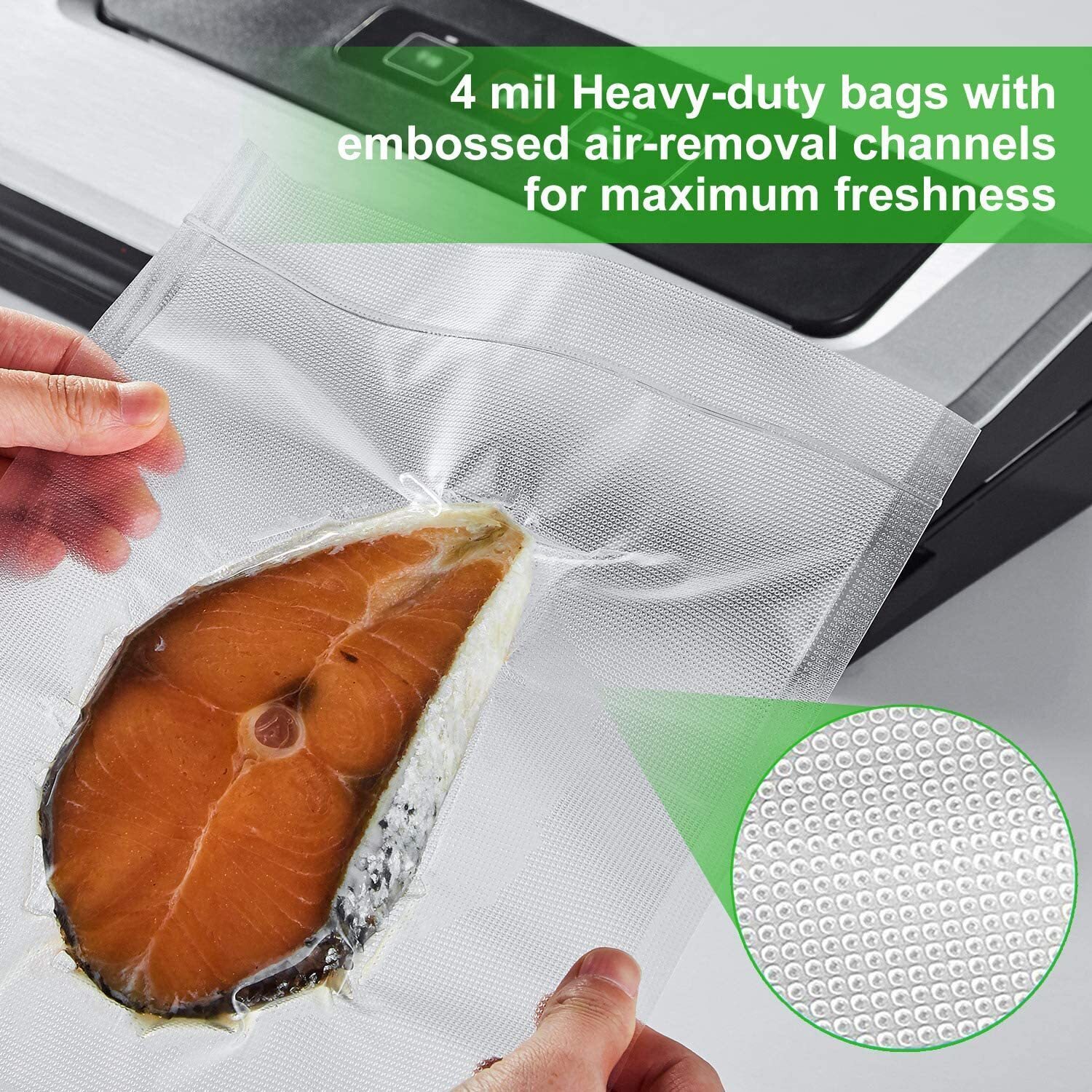 Commercial Grade Vacuum Sealer Bags – 4 Mil Thick PA/PE | BPA Free, Giant Rolls