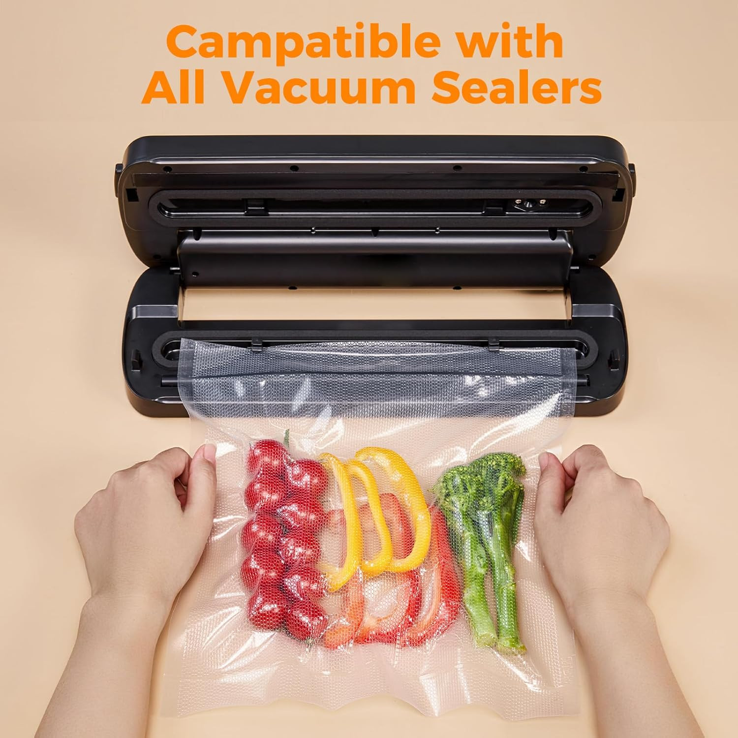 Vacuum Sealer Bags 11X50 Rolls 2 Pack for Food Saver, Seal a Meal