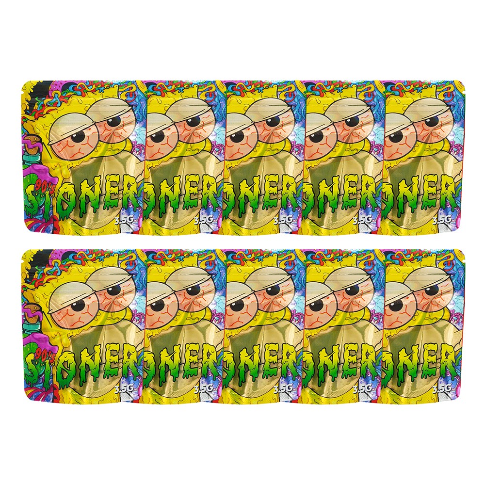 4×5″ 3.5g Graffiti Cartoon Smell Proof Stand Up Mylar Zip Storage Bags 100Pcs