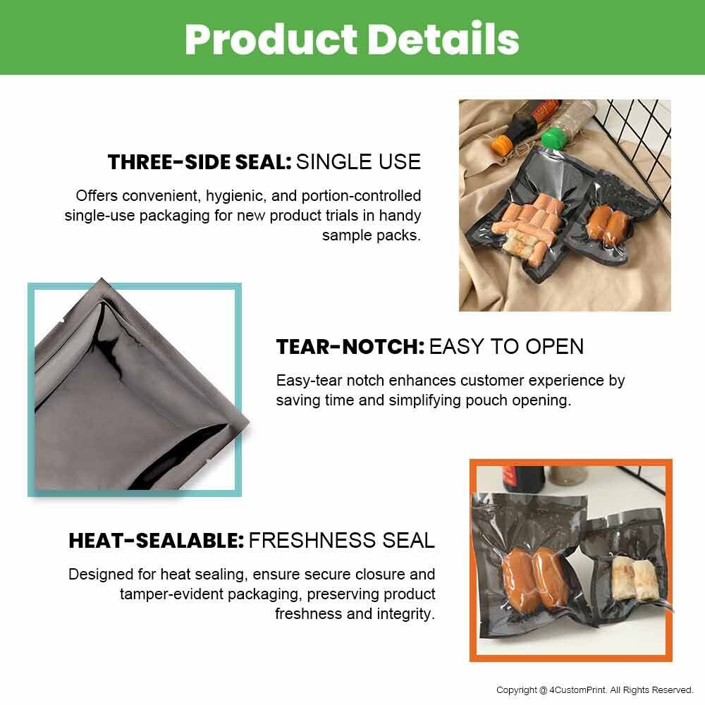 Premium Food-Grade Heat Seal Bags | Vacuum Safe + Microwave Freezer Ready
