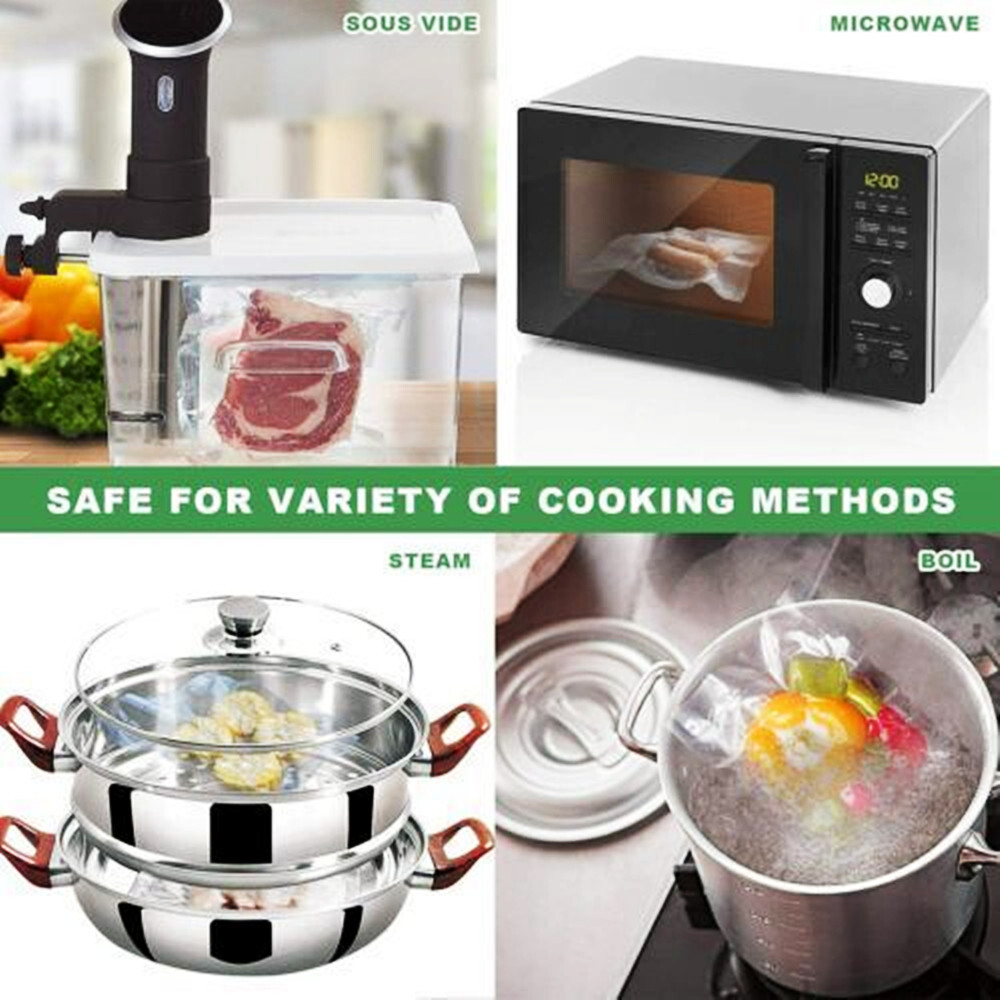 100-1000 packs Vacuum Sealer Bags 6×10 8×12 Embossed Food Saver Storage Package