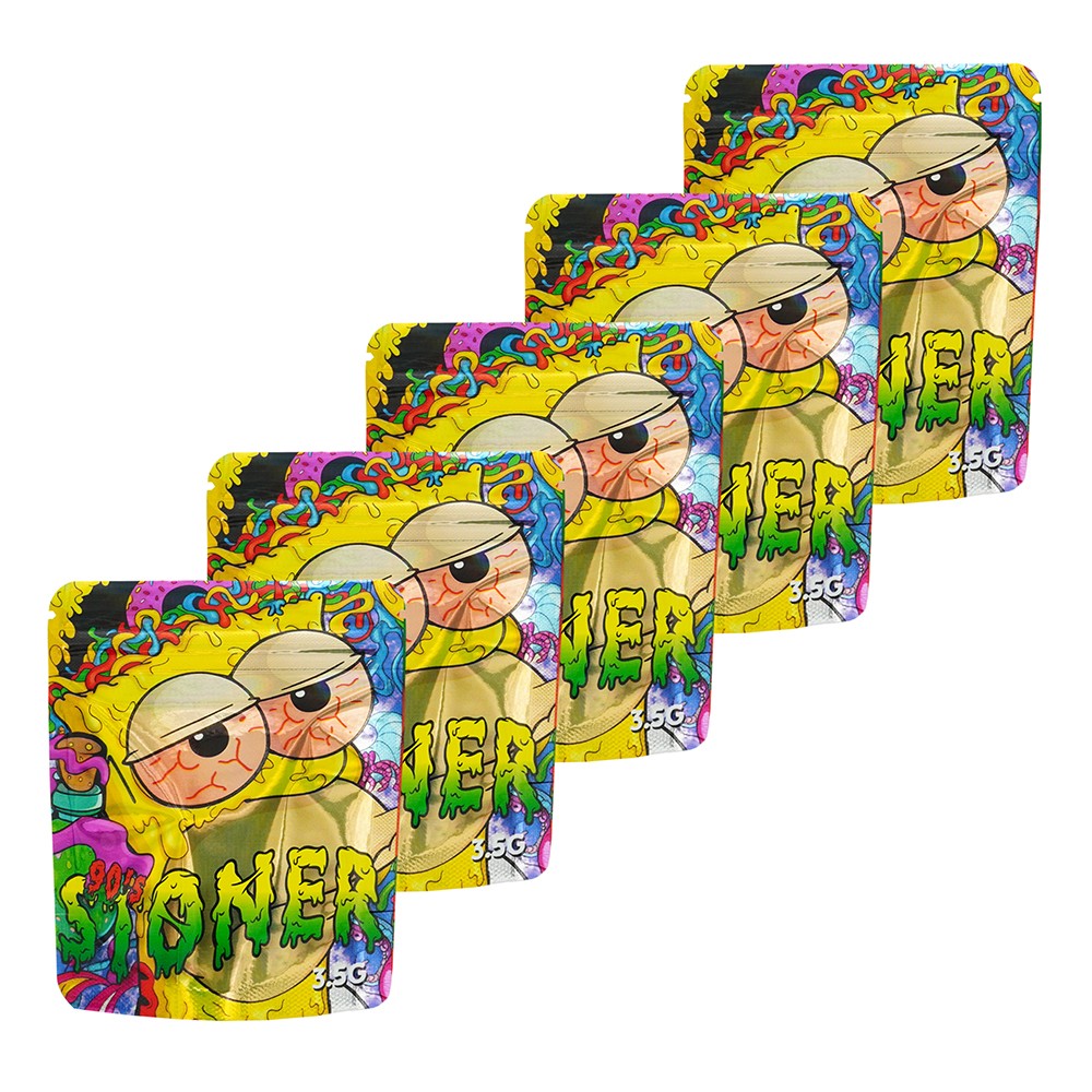 4×5″ 3.5g Graffiti Cartoon Smell Proof Stand Up Mylar Zip Storage Bags 100Pcs
